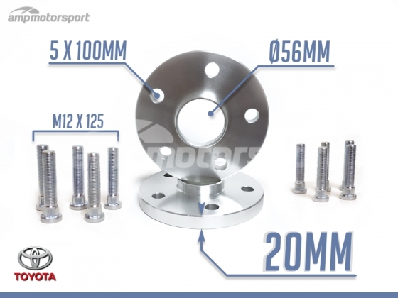 Separadores de rueda 20mm para Toyota GT86